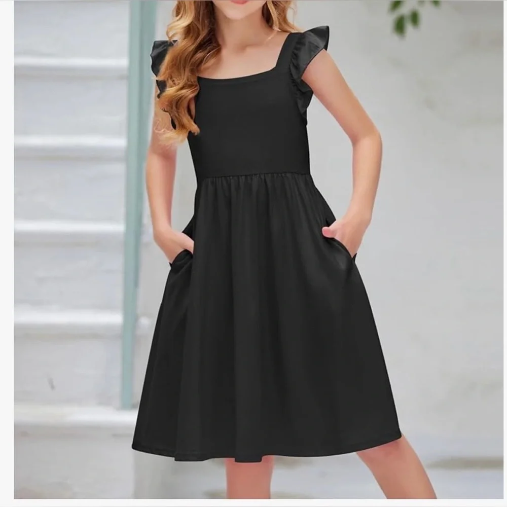 Elegant Black Ruffle Dress